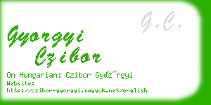 gyorgyi czibor business card